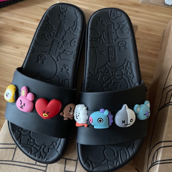 Bts Slide Flip Flops Jelly Shoes 